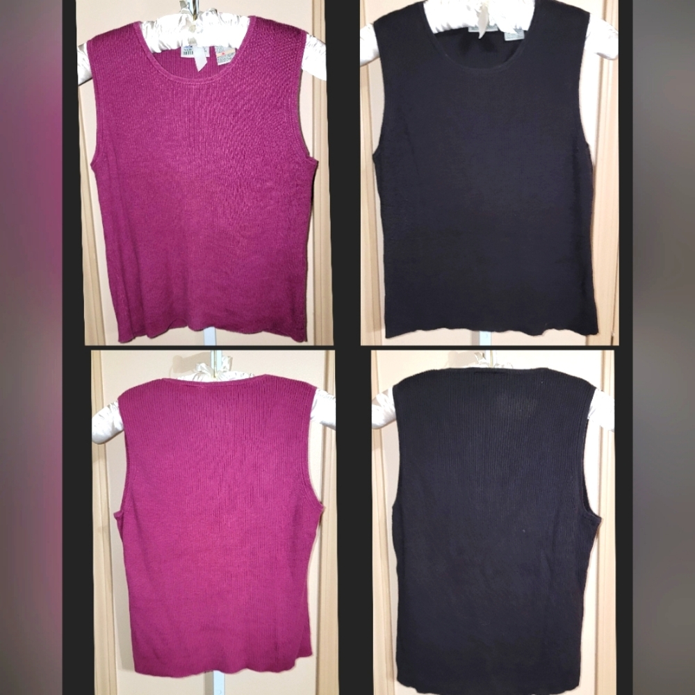 #386 NORTHERN REFLECTIONS-CREW NECK RIBBED  VEST- various colors sz.XL